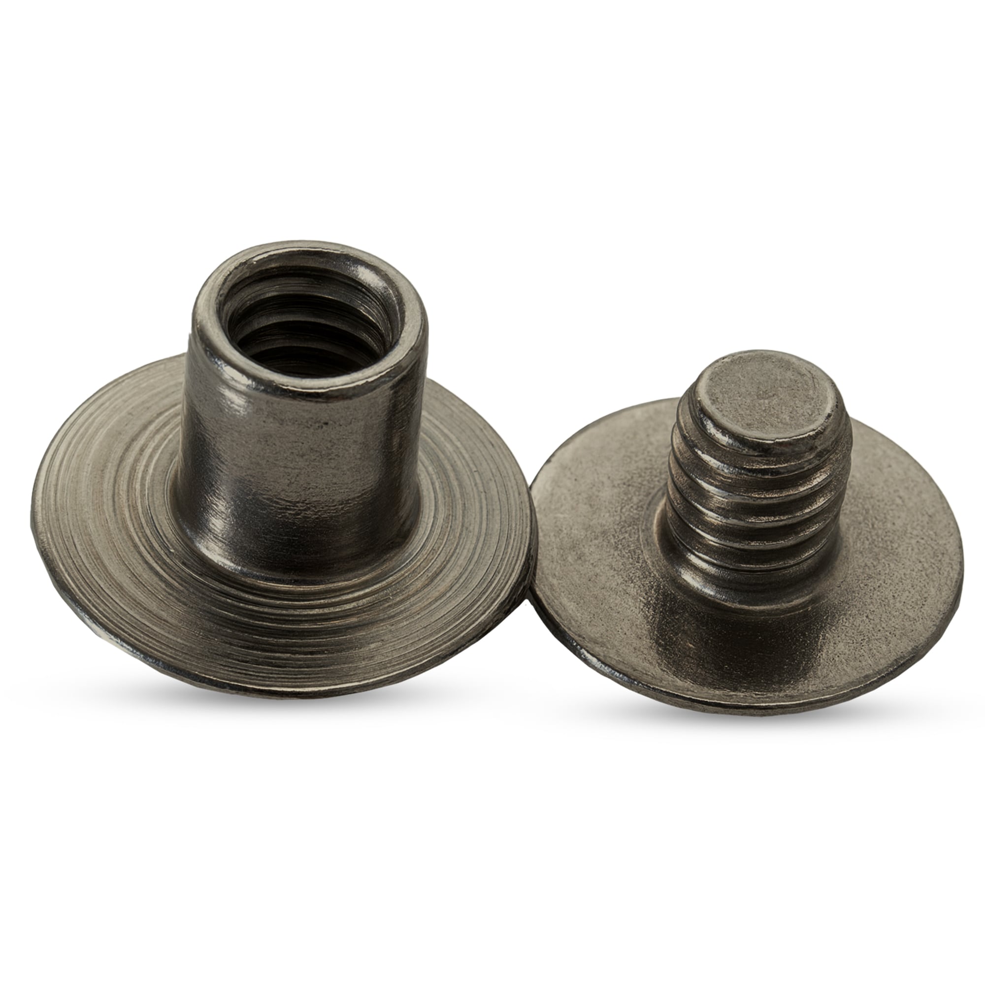 Neel Blue Chicago Screw Rivets Flat Head Durable Brass Rivet - 9mm x 13mm, 10pcs in Dark Grey