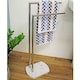image 3 of Showerdrape Octavia White Marble & Chrome Freestanding Towel Stand