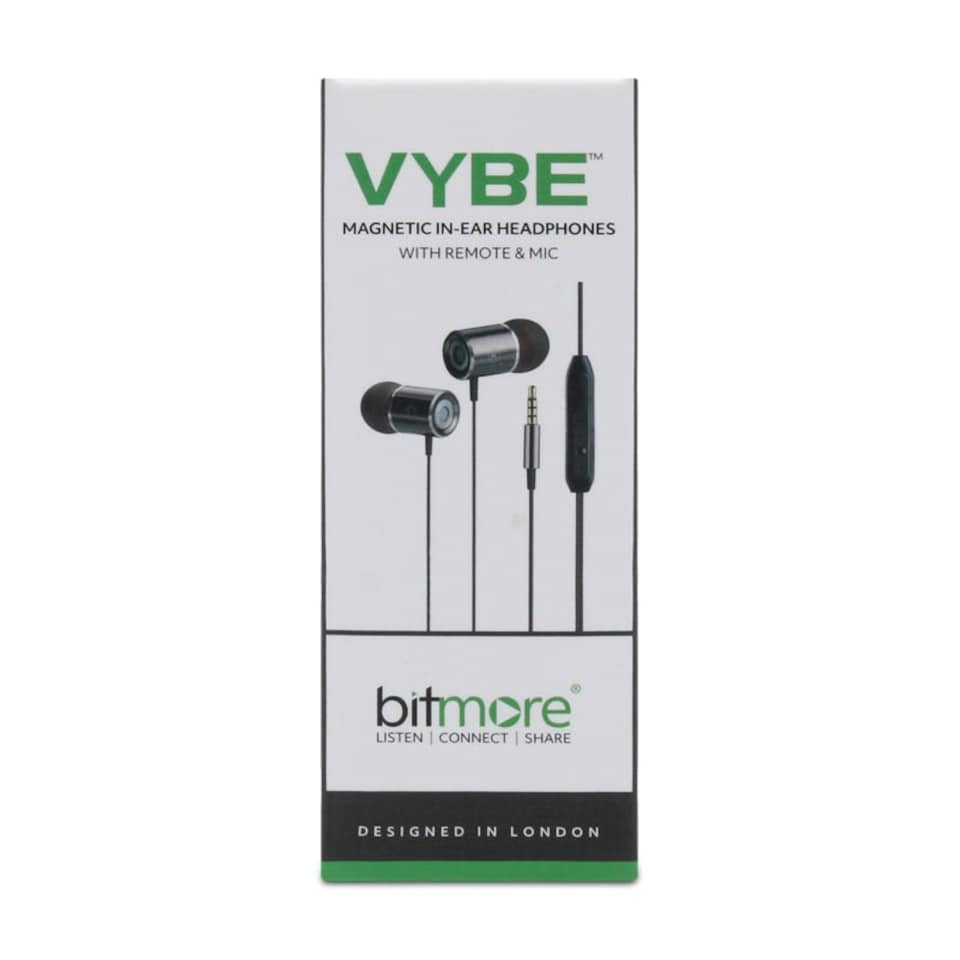 image 1 of Bitmore Vybe Magnetic in-Ear Headphones with Remote & Mic N/A