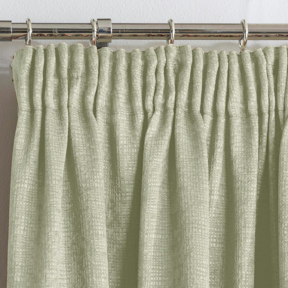 image 1 of Matrix Green Curtains 66 x 54 inch (168 x 137 cm) Room Darkening Pencil Pleat Thermal Noise Reducing Curtains for Bedroom and Living Room