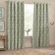 image 5 of Wylder Floral Jacquard Sage Eyelet Curtains (W)168cm x (D)183cm | Multi