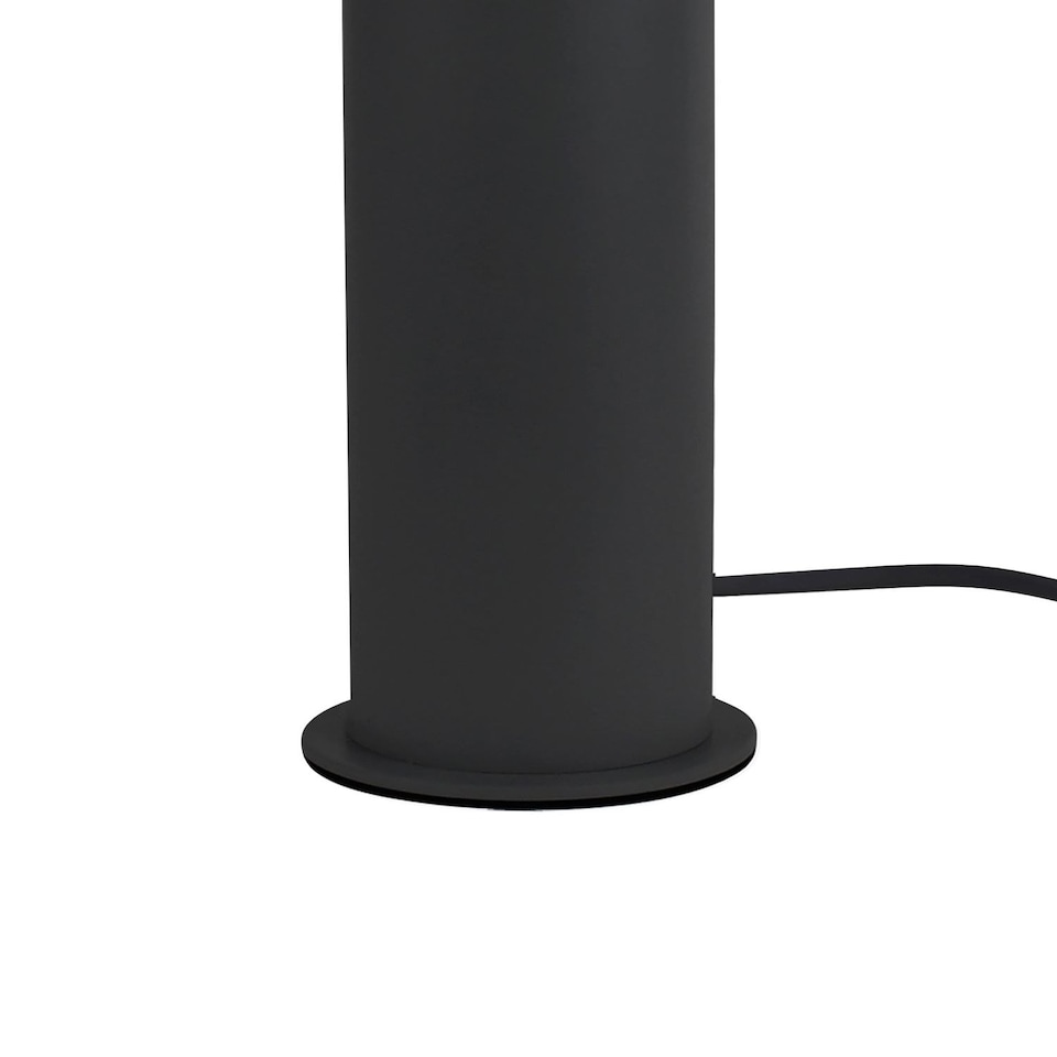 image 1 of Set of 2 Black Metal Tubular Floor Uplights | Black | White | Medium | 2