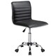 image 1 of Yaheetech PU Leather Low Back Armless Desk Chair | Black