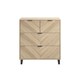 image 1 of Stockholm Chevron 4 Drawer Chest - Engineered Wood - L39 x W82 x H90 cm - Sonoma Oak/Black Matte