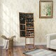 image 8 of HOMCOM Mirrored Jewellery Cabinet W/ LED Light Lockable Jewellery Rustic Brown Brown | One Size