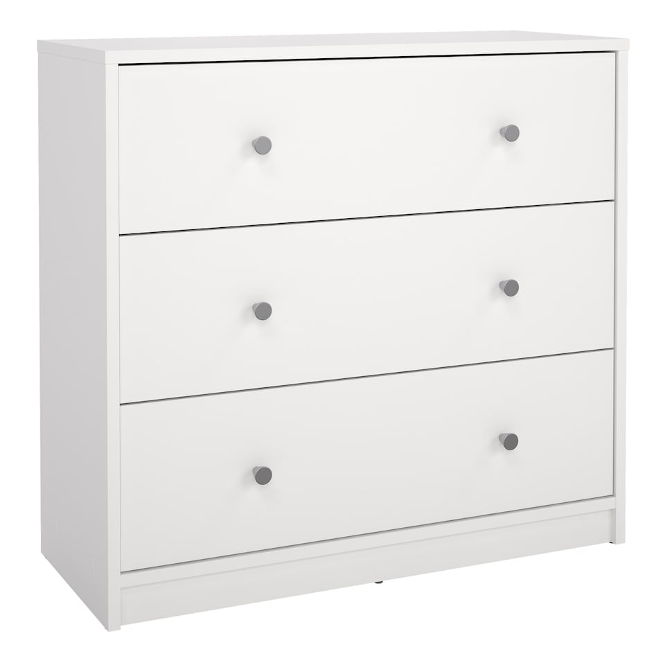 image 1 of May Chest of 3 Drawers in White