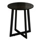 image 2 of Accent Side Table with Steel Frame Brown | Unit Colour: Walnut