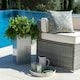 image 4 of Primrose Zinc Galvanised Tall Rectangular Cube Plant Pot Silver 50cm x 25cm