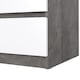 image 7 of Naia Chest of 3 Drawers in Concrete and White High Gloss