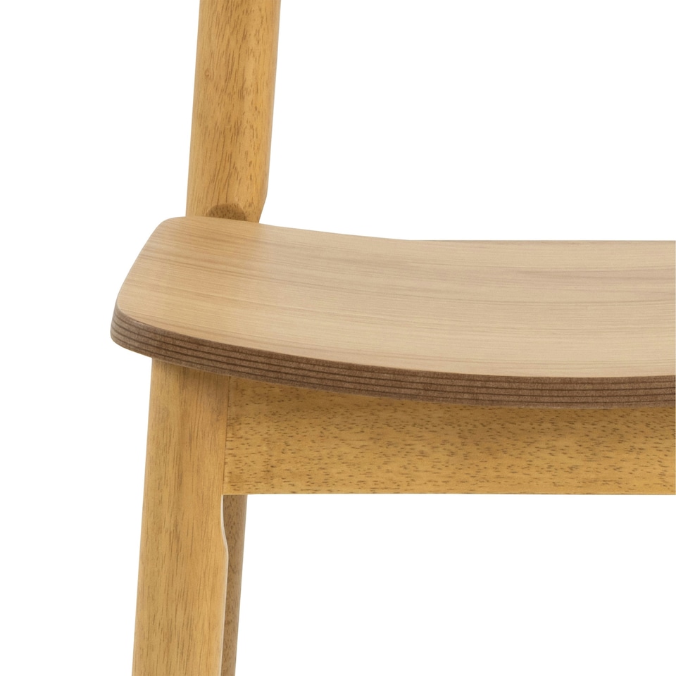 image 1 of Barlow Dining Chair in Matt Oak Set of 2