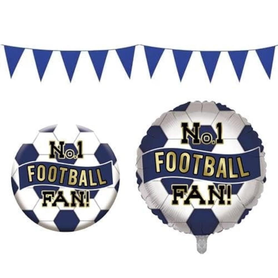 Navy Blue & White Football Party Accessories Pack