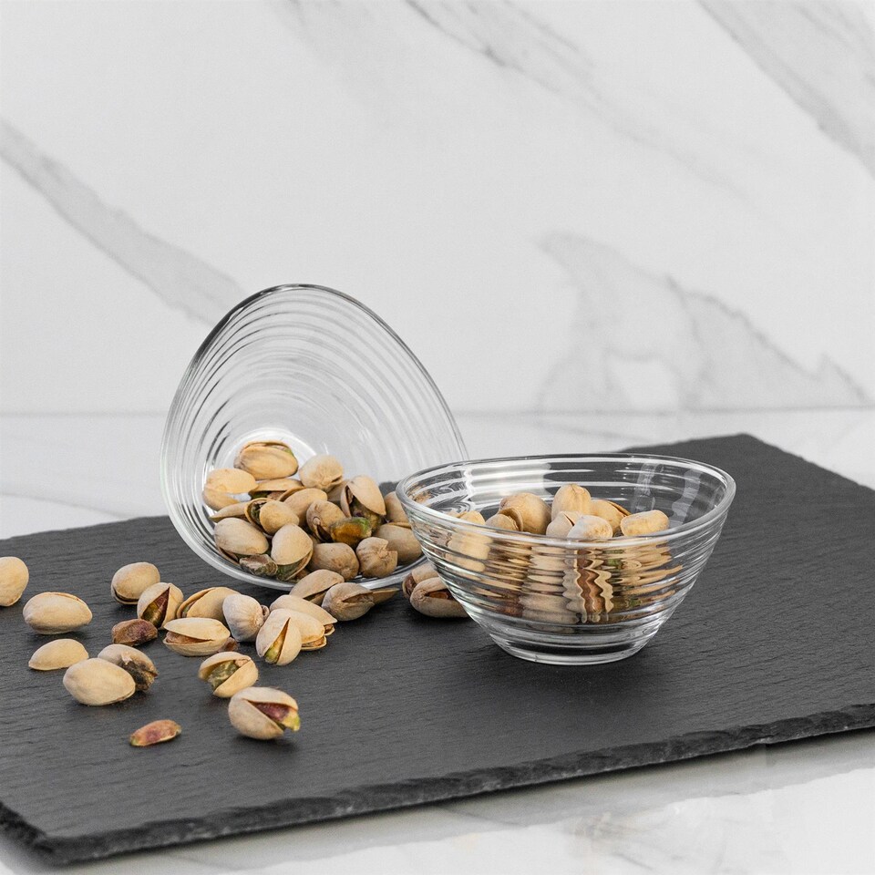 image 1 of LAV Derin Glass Serving Bowls - 11cm - Clear - Pack of 6 | Clear | Clear