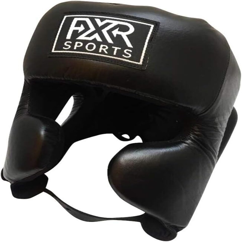 BLACK LEATHER HEAD GUARD Black | S