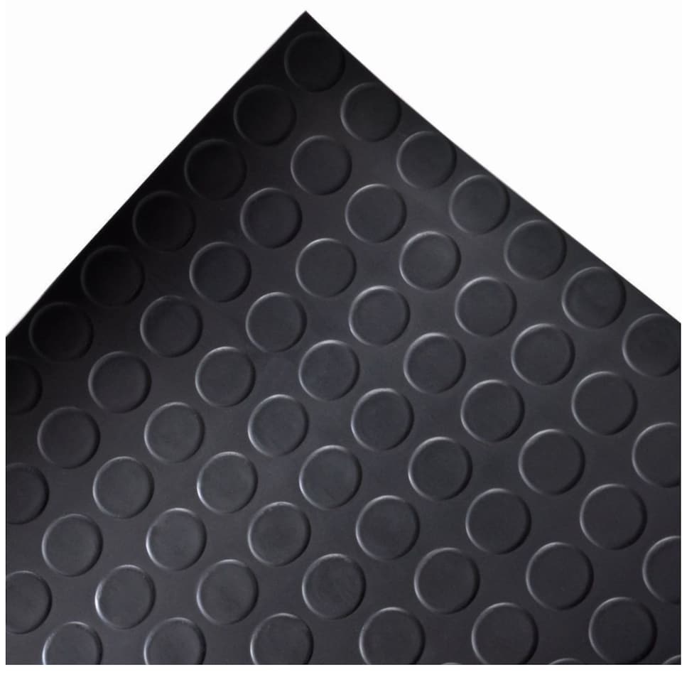 image 1 of Rubber Flooring Matting - 2m x 4m x 3mm - Coin - Workshop Garage Shed Van Non-Slip