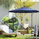 image 3 of Outsunny 3(m) Garden Banana Parasol Cantilever Umbrella w/Crank& Base 