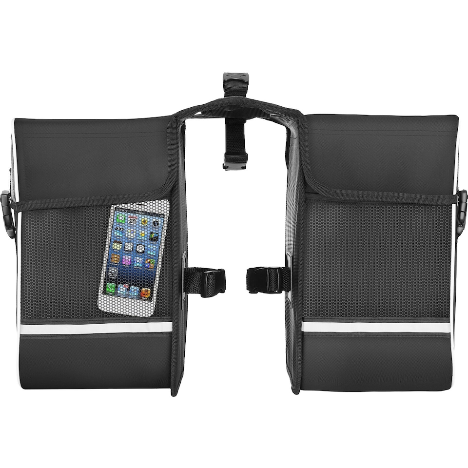 image 1 of Set bicycle bag Georg and frame bag, water-repellent | Black | black/blue | 1.3 L | 1