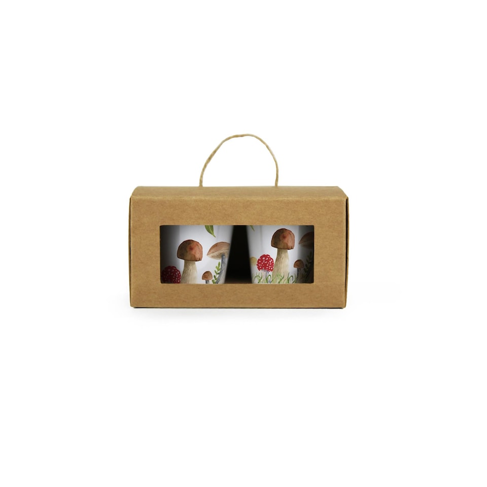 image 1 of Watercolour Mushrooms Ceramic Egg Cups - Set of 2