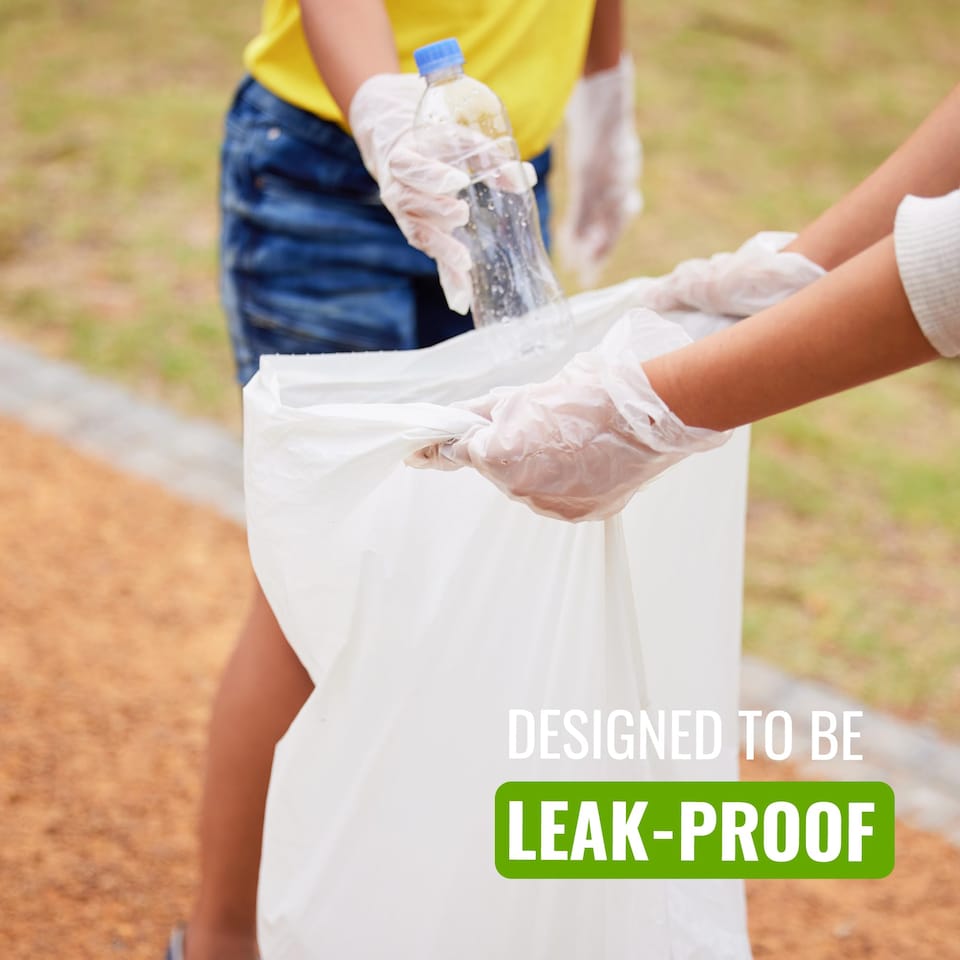image 1 of Ecobag Clear Recycling Refuse Sacks Heavy Duty Tear and Puncture Resistant Bin Bags