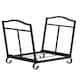 image 1 of Outsunny Foldable Firewood Log Holder Wood Storage Rack Outdoor Indoor, Black