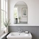 image 1 of Showerdrape Greenwich Arched Oval Wall Mounted Frameless Bathroom Mirror with Vanity Shelf 70 x 50cm | Chrome | Mirror | 1