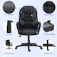 image 5 of HOMCOM Executive Office Chair, PU Leather High Back Desk Chair, Swivel Computer Chair with Adjustable Height and Tilt Function, Black