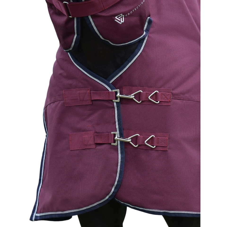 image 1 of Weatherbeeta Comfitec Essential Combo Neck 220g Horse Turnout Rug | Red | Burgundy | 5Ft | 1