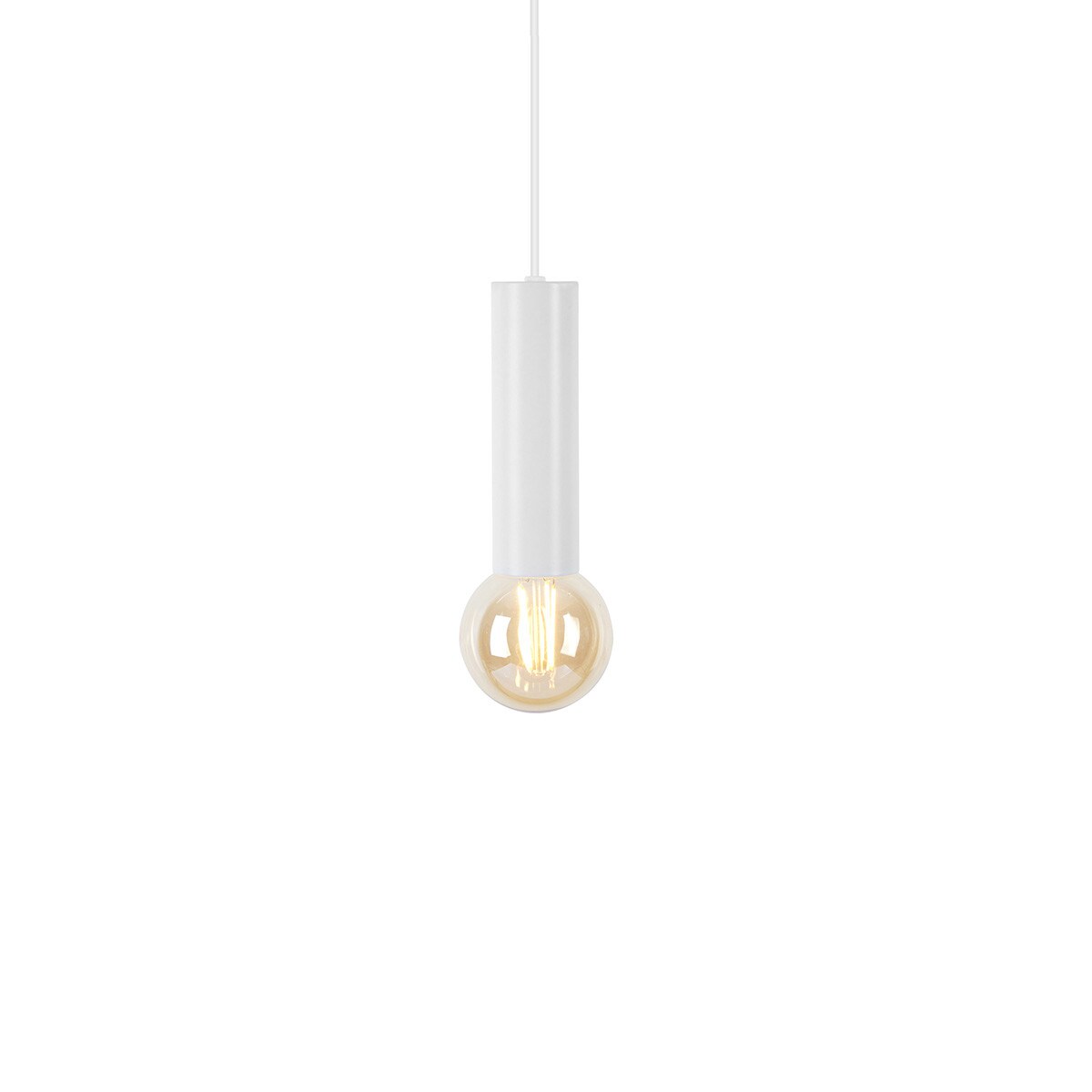 Netlighting Marvi Modern 1 Light Slim Pendant Ceiling Light E27 in White