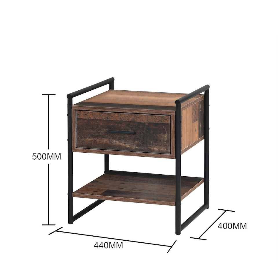 image 1 of Abbey Bedside Cabinet  1 Drawer