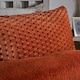 image 3 of OHS Luxury Waffle Textured Fleece Duvet Cover and Pillowcase Bedding Set Orange | Rust | Super King