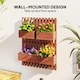 image 3 of Outsunny Wooden Garden Planters with Trellis Wall-mounted Raised Bed Brown