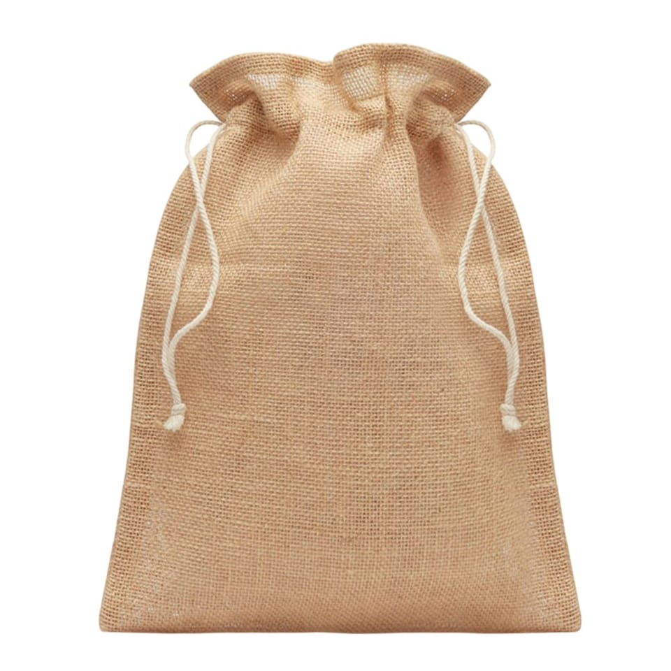 image 1 of MidOcean Jute Gift Bag - Beige - 22cm x 14cm Brown