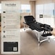image 2 of Massage Table - 3-zone bed with aluminium frame, 5cm pad, folding, adjustable | Black | black | 1