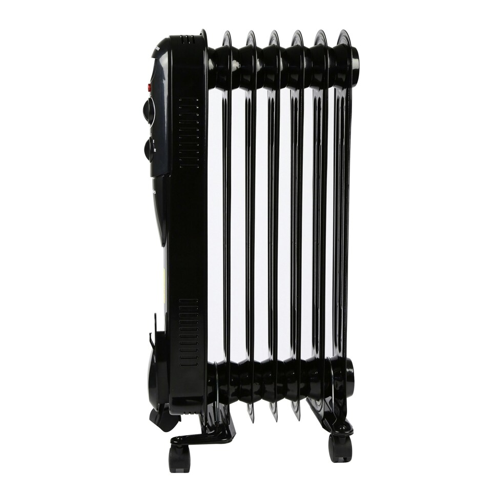 image 1 of EMtronics 7 Fin Oil Filled Heater Radiator - Black