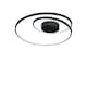 image 1 of Oz LED Decorative Swirl Integrated LED Semi Flush Light Black, 3000K