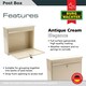 image 2 of Burg-Wachter Elegance Wall Mounted Galvanised Stell Lockable Weatherproof Ppost Box - 36x31x11cm Cream | Antique Cream