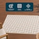 image 2 of Outdoor Plastic Rug Wool-Look Anti-Slip Durable Garden Patio Conservatory Carpet Mat - Beige ZigZag | Brown | Beige