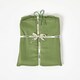 image 4 of Homescapes Moss Green Organic Cotton Deep Fitted Sheet 18 inch 400 Thread count, Super King Green | Super King