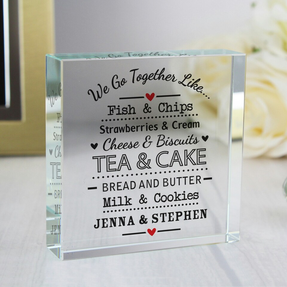 image 1 of Personalised We Go Together Like... Crystal Token Clear | One Size