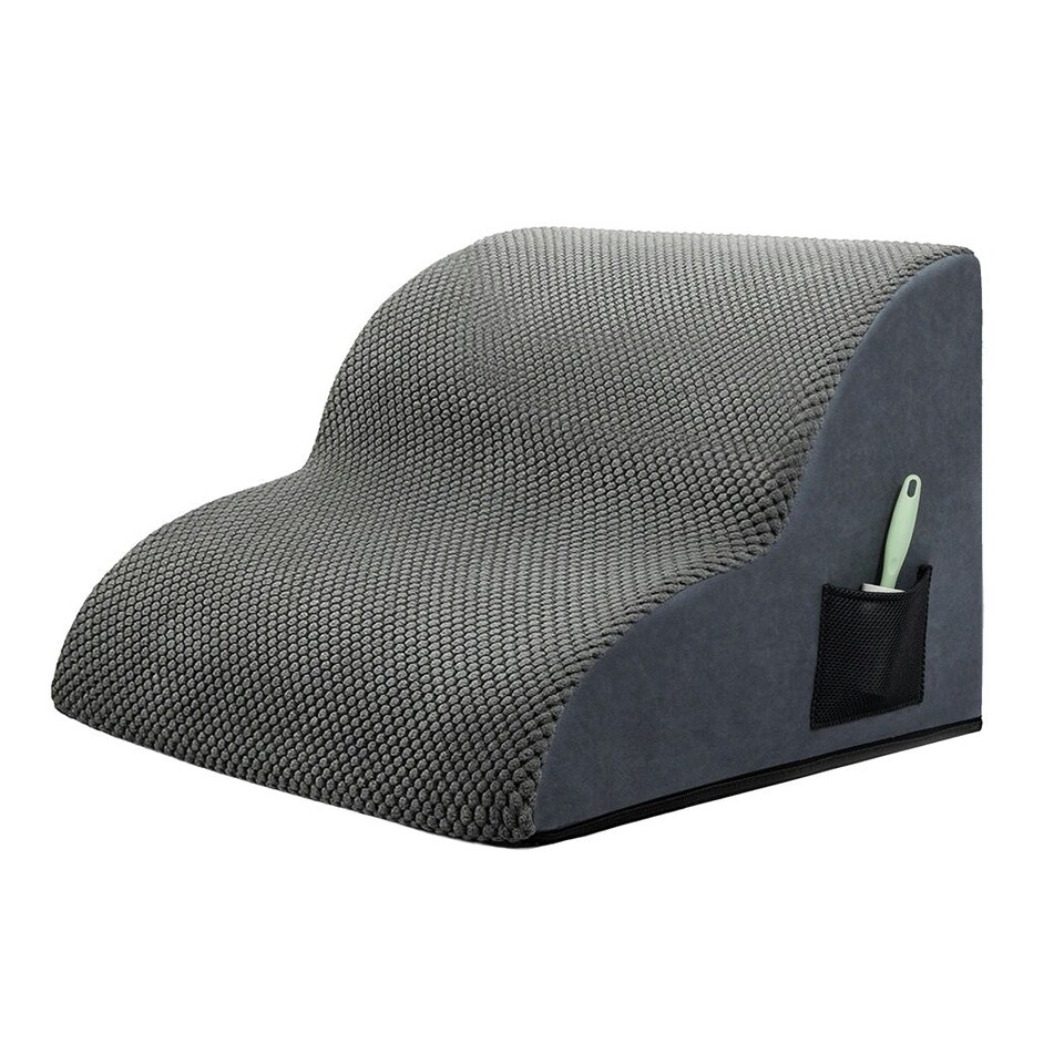image 1 of Skylos 2-Step Pet Stairs Dog Ramp for Small Dogs Bed Sofa Foam Non-Slip Washable