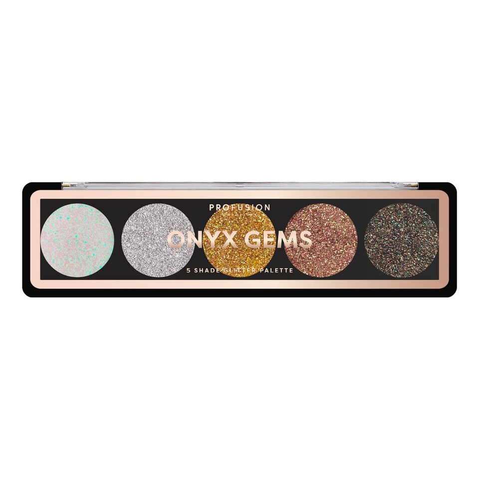 image 1 of Profusion Glitter Gems Onyx Gems | Silver
