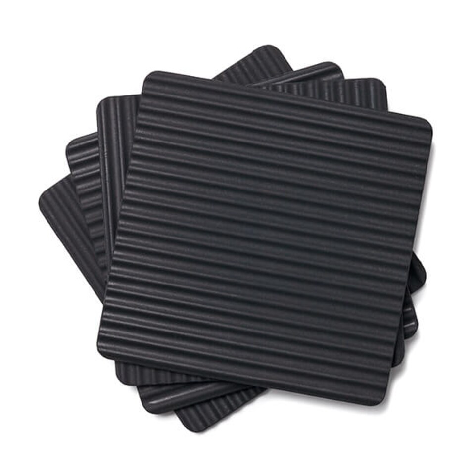 image 1 of Zeal Set of 4 Silicone Coasters Black