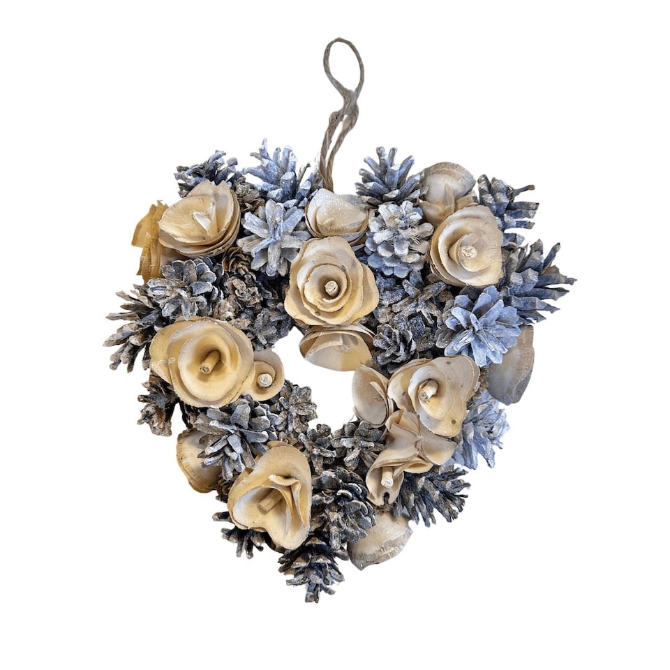 Heaven Sends Christmas Pinecone and Floral Christmas Wreath