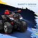 image 5 of HOMCOM 12V Quad Bike ATV with LED Lights, Music, for Kids, Red