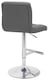 image 4 of Allegro Breakfast Bar Stool, Height Adjustable Swivel Gas Lift, Kitchen Bar & Home Barstool | Grey | Charcoal Grey