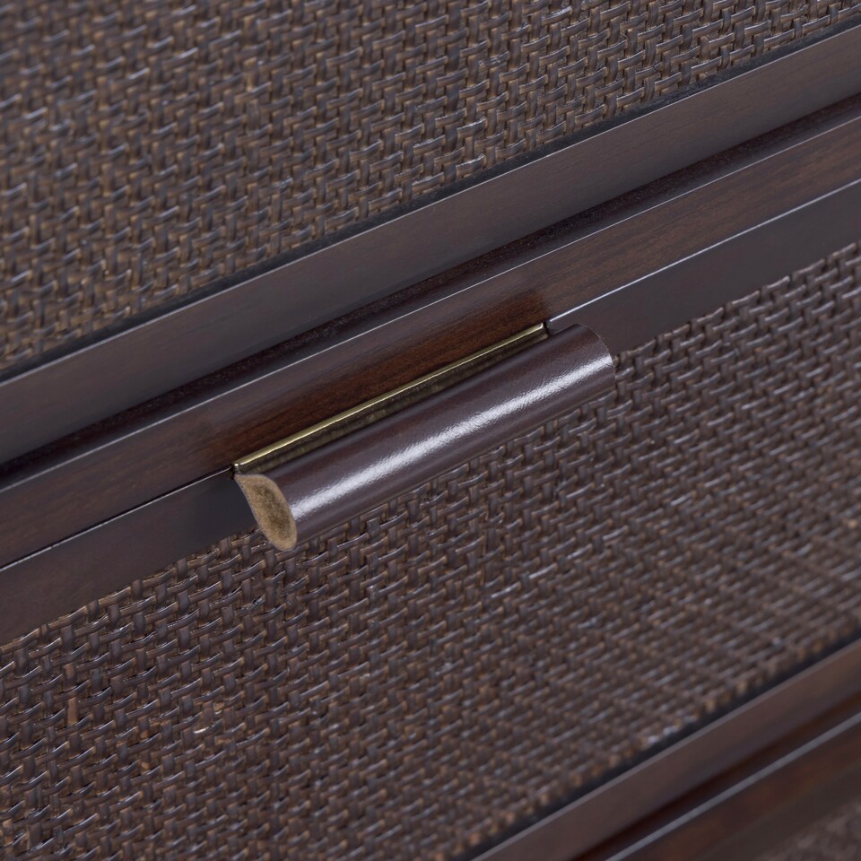 image 1 of Teamson Home Hatteras Chest of Drawers 5 Drawer Bedroom Dresser, Espresso