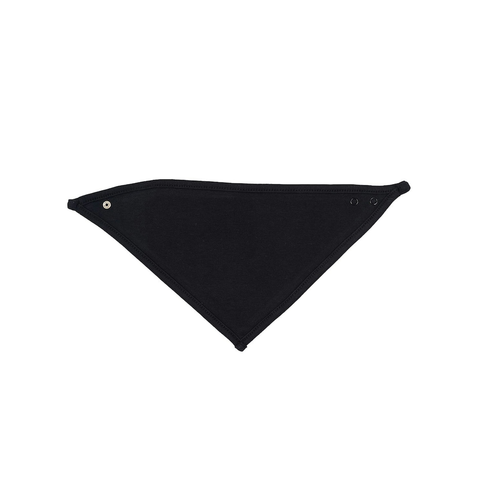 image 1 of Babybugz Baby Reversible Contrast Detail Bandana Bib - White/Black - One Size