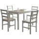 image 3 of 5 Piece Wooden Dining Set In White
