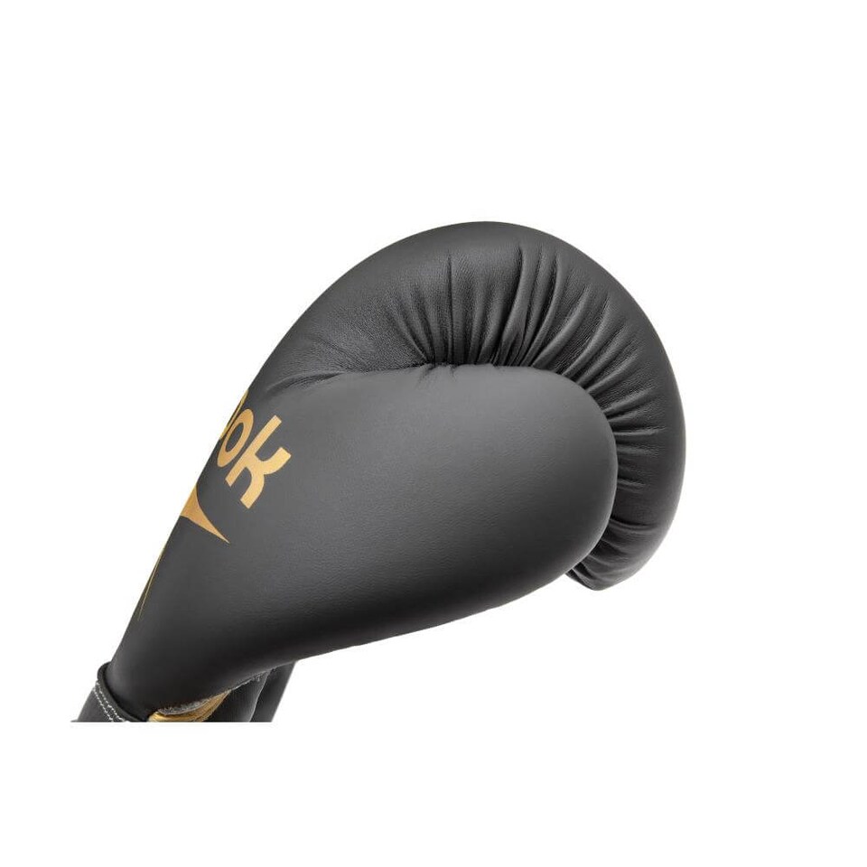 image 1 of Reebok Boxing Gloves 12oz Gold/Black, Synthetic Leather | Black | Gold/Black | 12oz