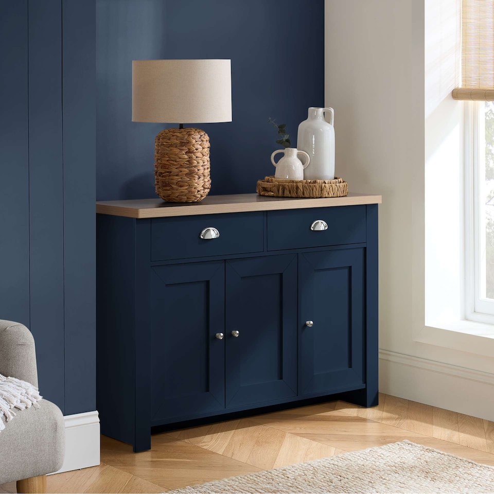 image 1 of Highgate 3 Door 2 Drawer Sideboard Navy