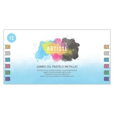 Jumbo Oil Pastels Metallic Pack 12 - Docraft Multi
